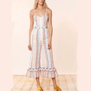 Red Carter Eyelet Multi Bailey Jumpsuit